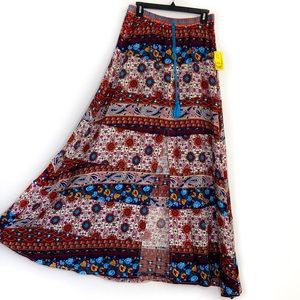 Umgee Floral Maxi Skirt